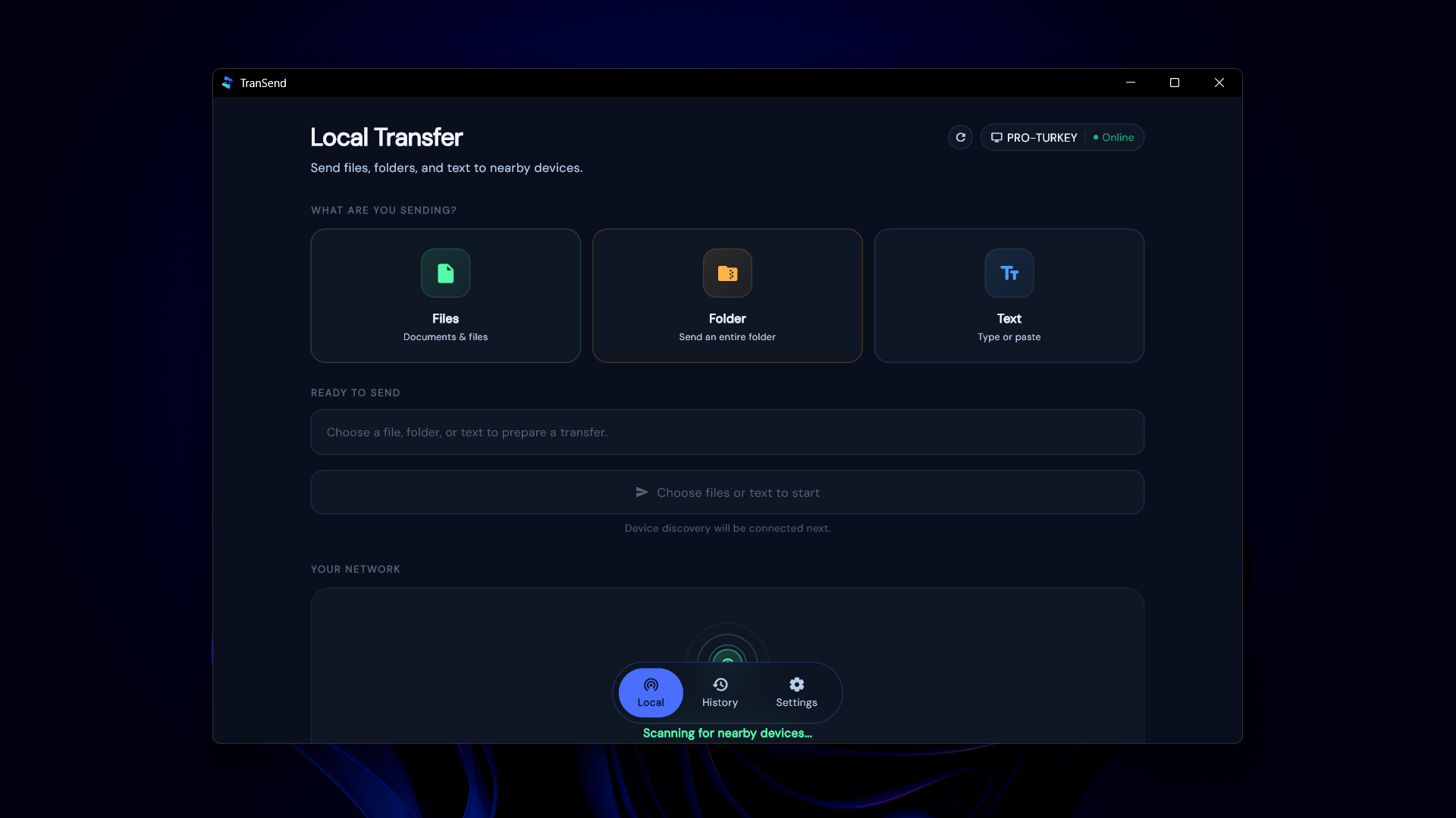 Full TranSend Windows interface